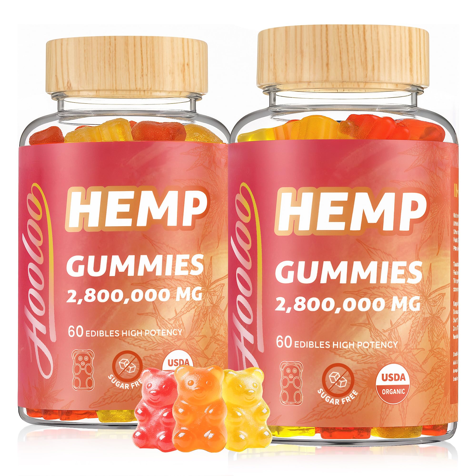 HOOLOO Hemp Gummies bottle for daily focus and calmer evenings.