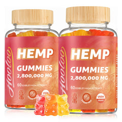 HOOLOO Hemp Gummies bottle for daily focus and calmer evenings.