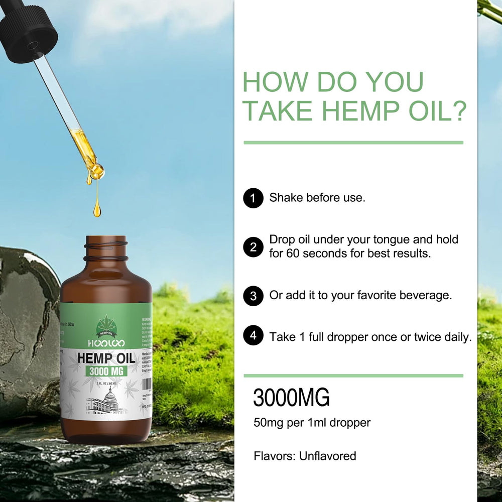 HOOLOO hemp oil ingredients shown as allergen-free options for sensitive users.