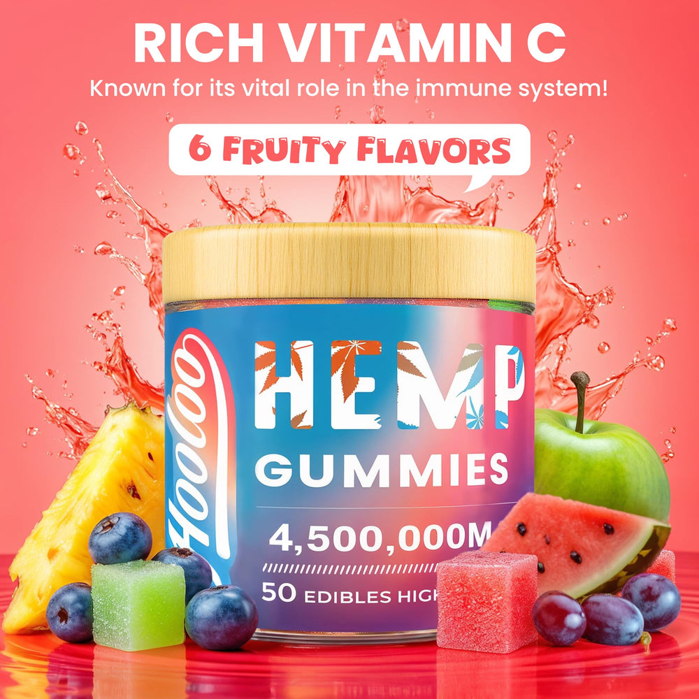 Close-up of HOOLOO gummies texture for easy chewing