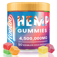 HOOLOO hemp gummies six flavors pack for everyday calm and focus.