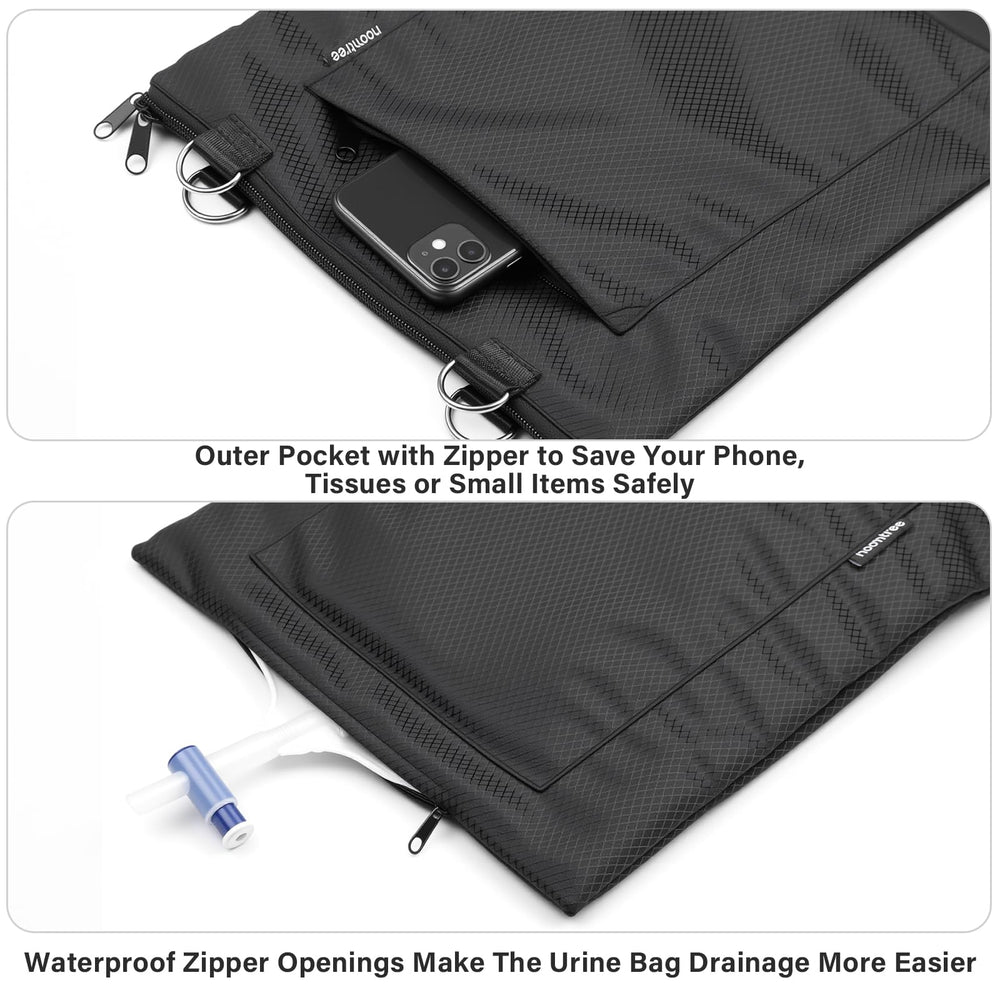 HOOMTREE external pocket on catheter bag holder for small items