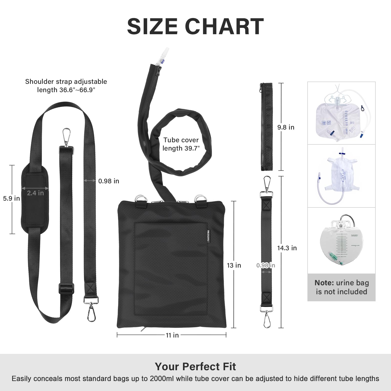 HOOMTREE two-way zipper with hooks to reduce bag wobble