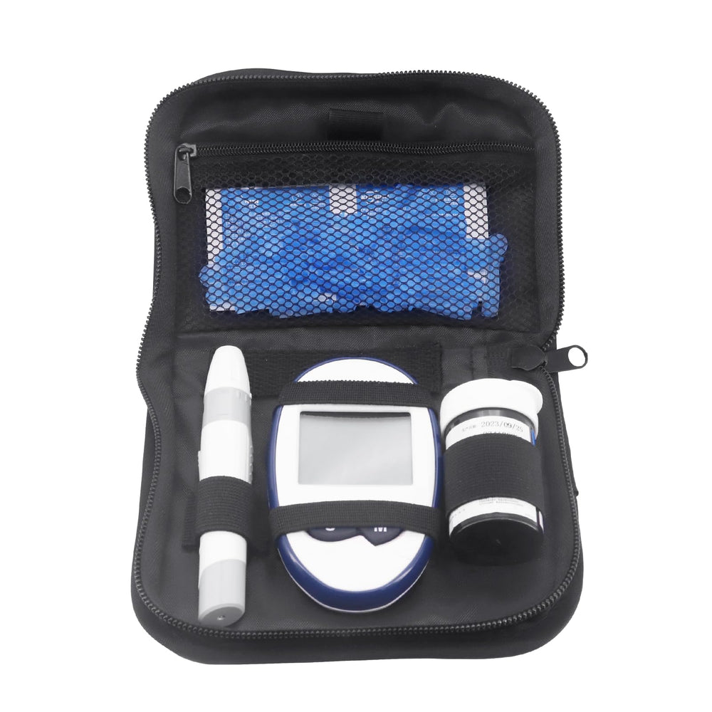 Hooshion diabetes travel case in bag demonstrating portable use