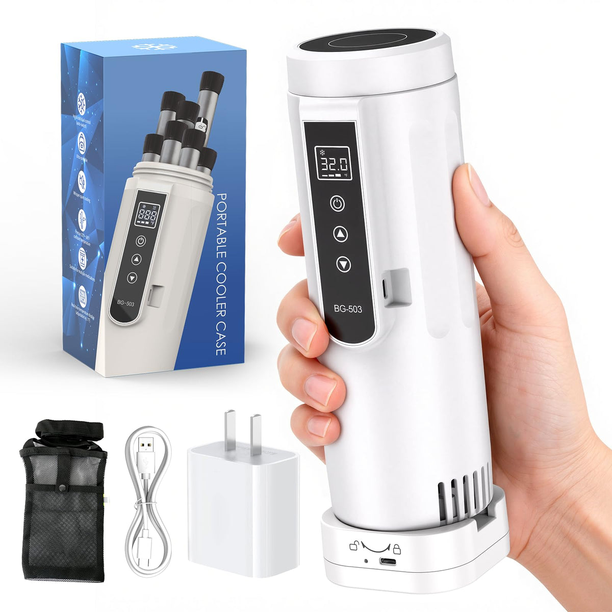 Hopelake insulin cooler with pens-capacity keeps seven pens organized during travel.