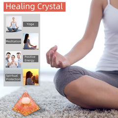 Hopeseed orgone pyramid copper lotus detail adds aura clarity and resilience