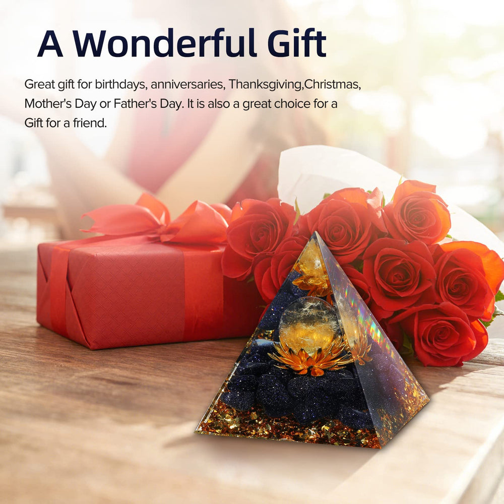 Hopeseed Orgone Pyramid balancing energy in a living space for harmony.