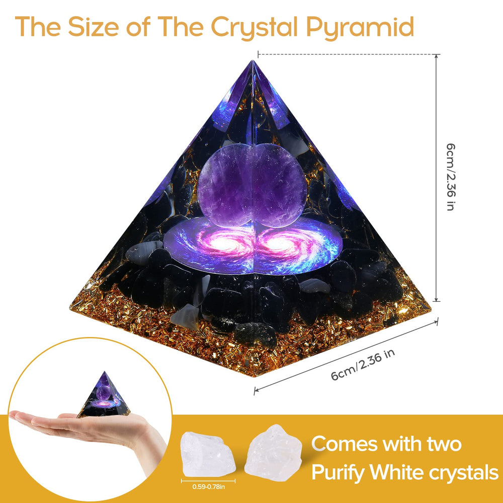 Hopeseed Orgone Pyramid gold leaf detail adds stylish ambiance for relaxation.