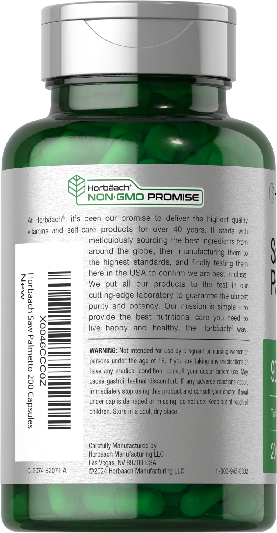 Label view emphasizes non-GMO and gluten-free formula for clean supplement options.
