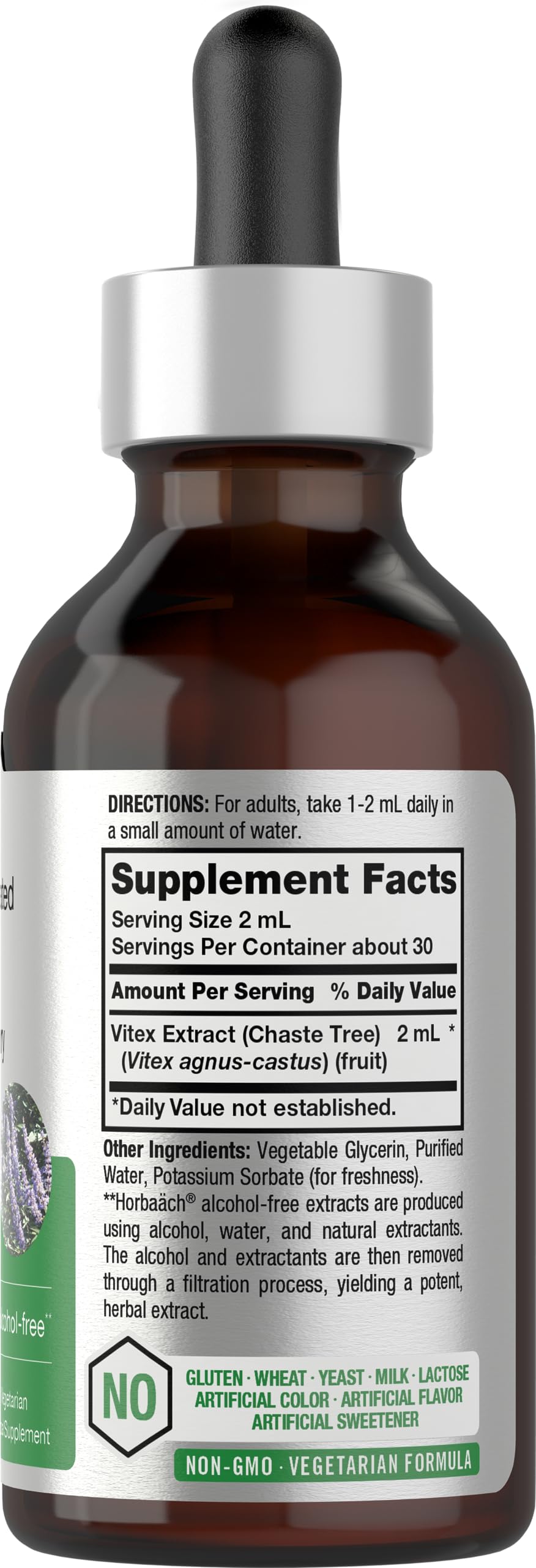 Horbaach alcohol-free vitex extract dropper for easy dosing