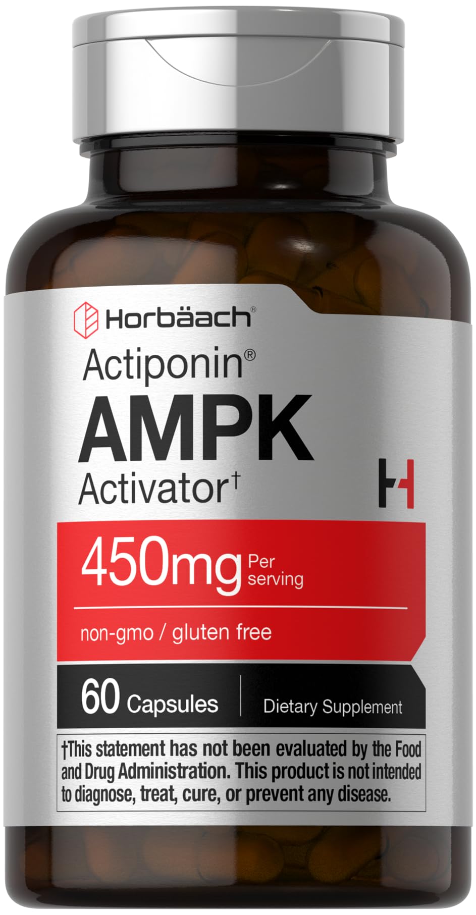 Horbäach AMPK Metabolic Activator bottle front for easy recognition and brand trust.