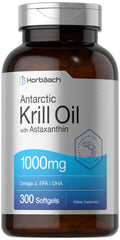 Horbaach Antarctic Krill Oil softgels bottle for daily omega-3 intake
