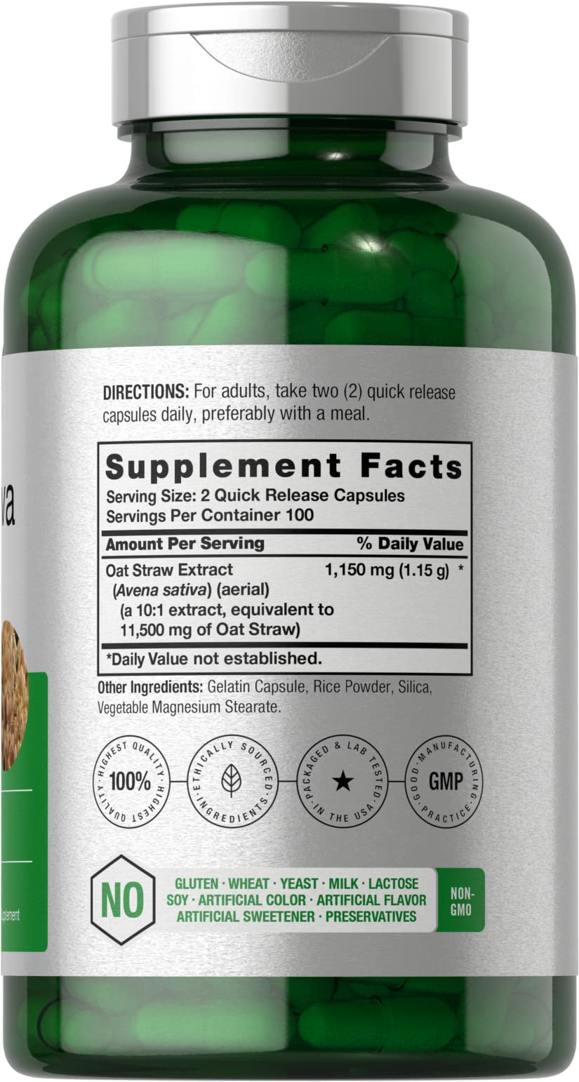 Horbäach Avena Sativa capsules close-up for easy daily routine.