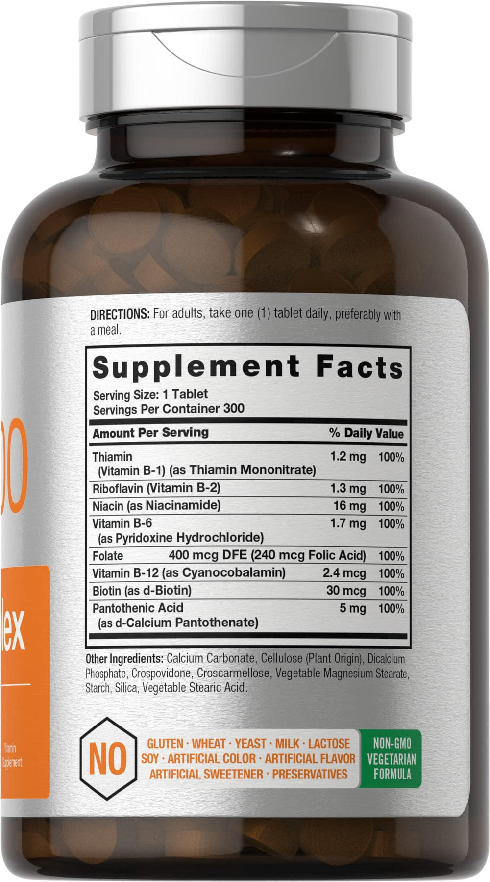 Close-up of Horbäach B-100 Complex tablets for easy daily supplementation