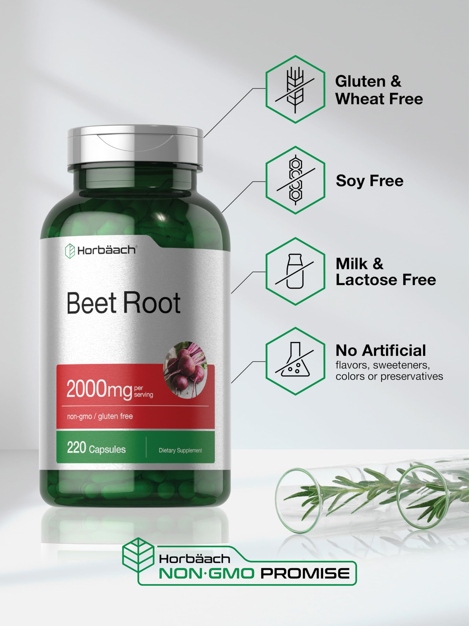 Horbaach Beet Root Capsules pour demonstrating quick-release use