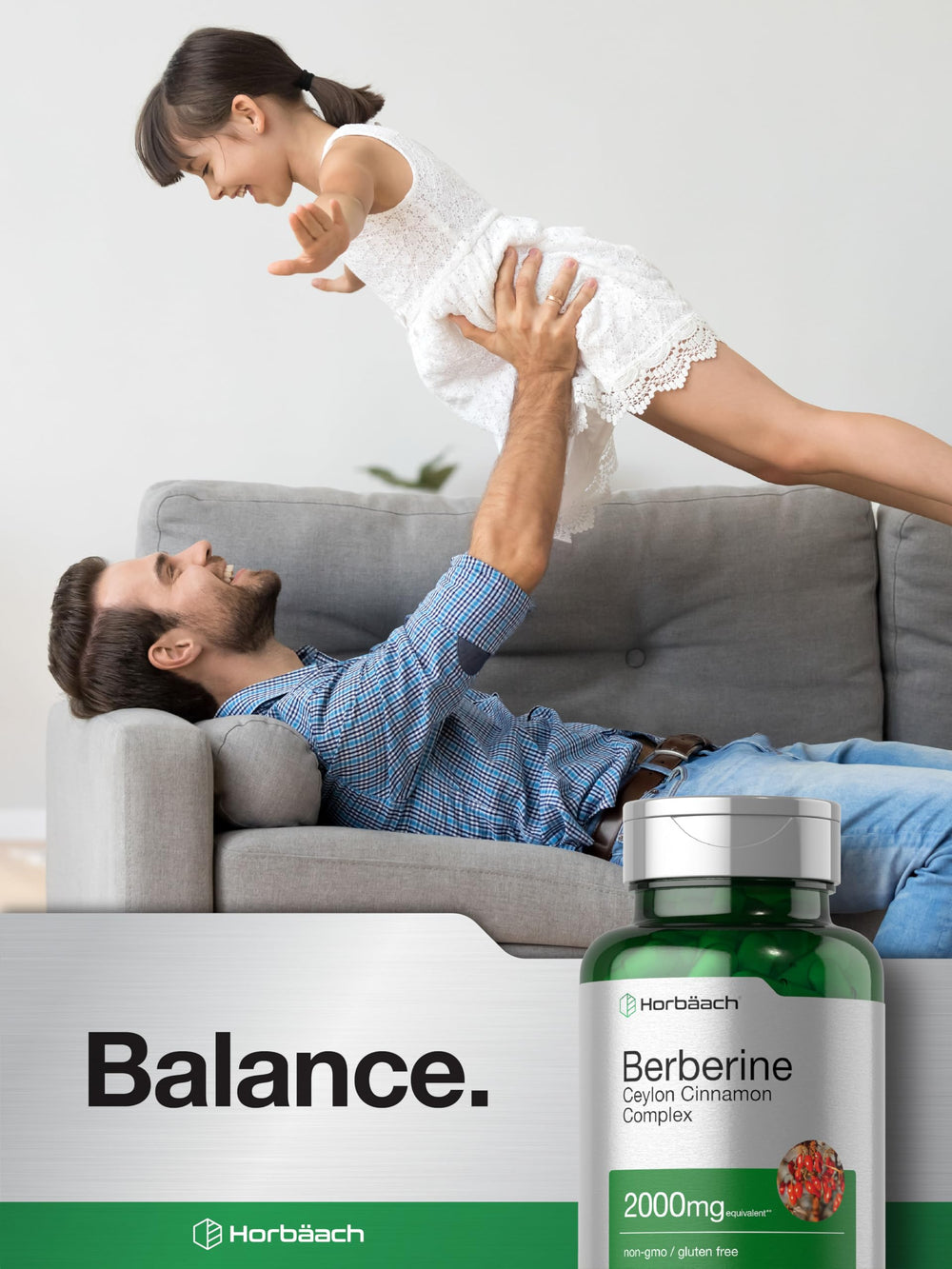 Horbäach Berberine-Cinnamon veggie capsules in a dish for daily routine