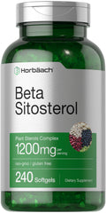 Horbaach Beta Sitosterol bottle shows 240 softgels for daily use.