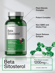 Horbaach Beta Sitosterol gluten-free seal on packaging.