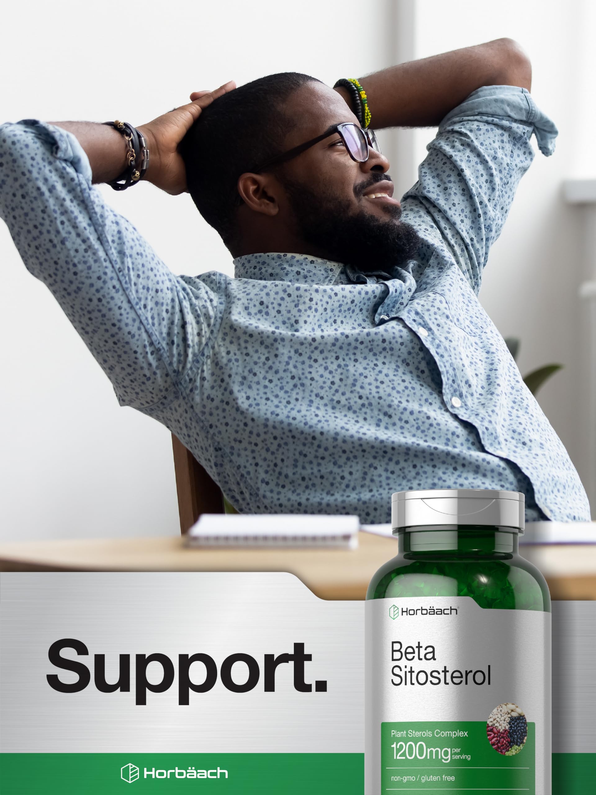 Horbaach Beta Sitosterol softgel pack ready for daily routine.