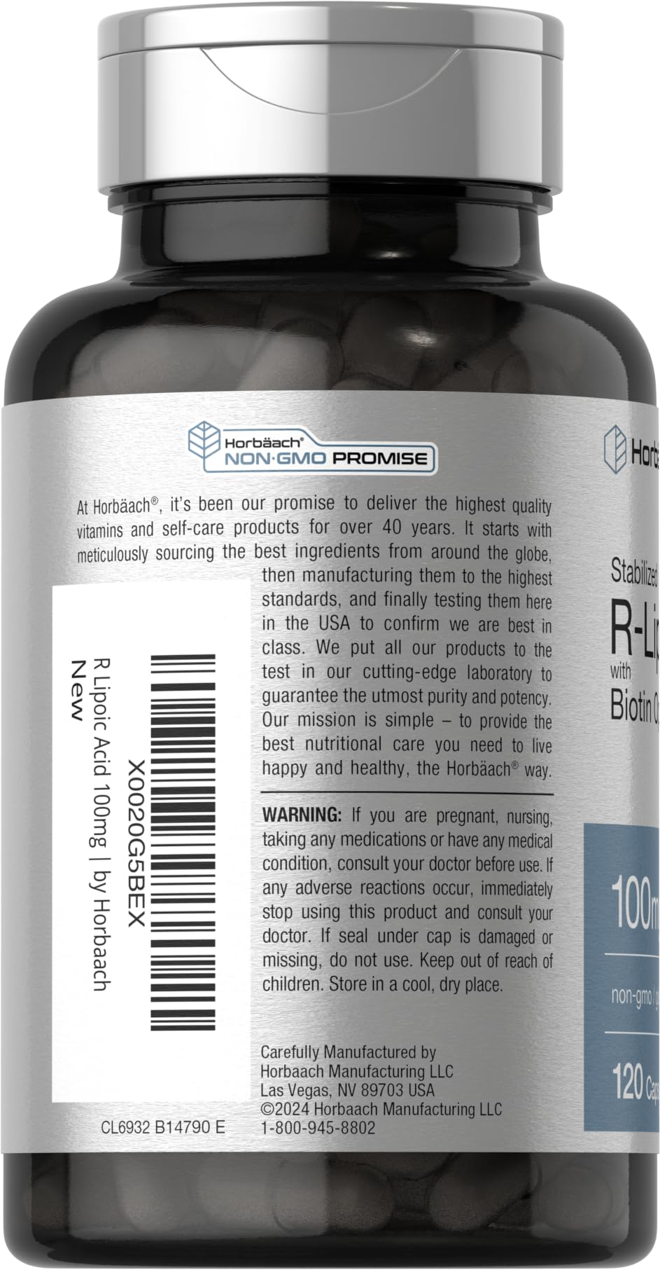 Horbaach Biotin Optimizer ingredient visual indicating added support for daily wellness.