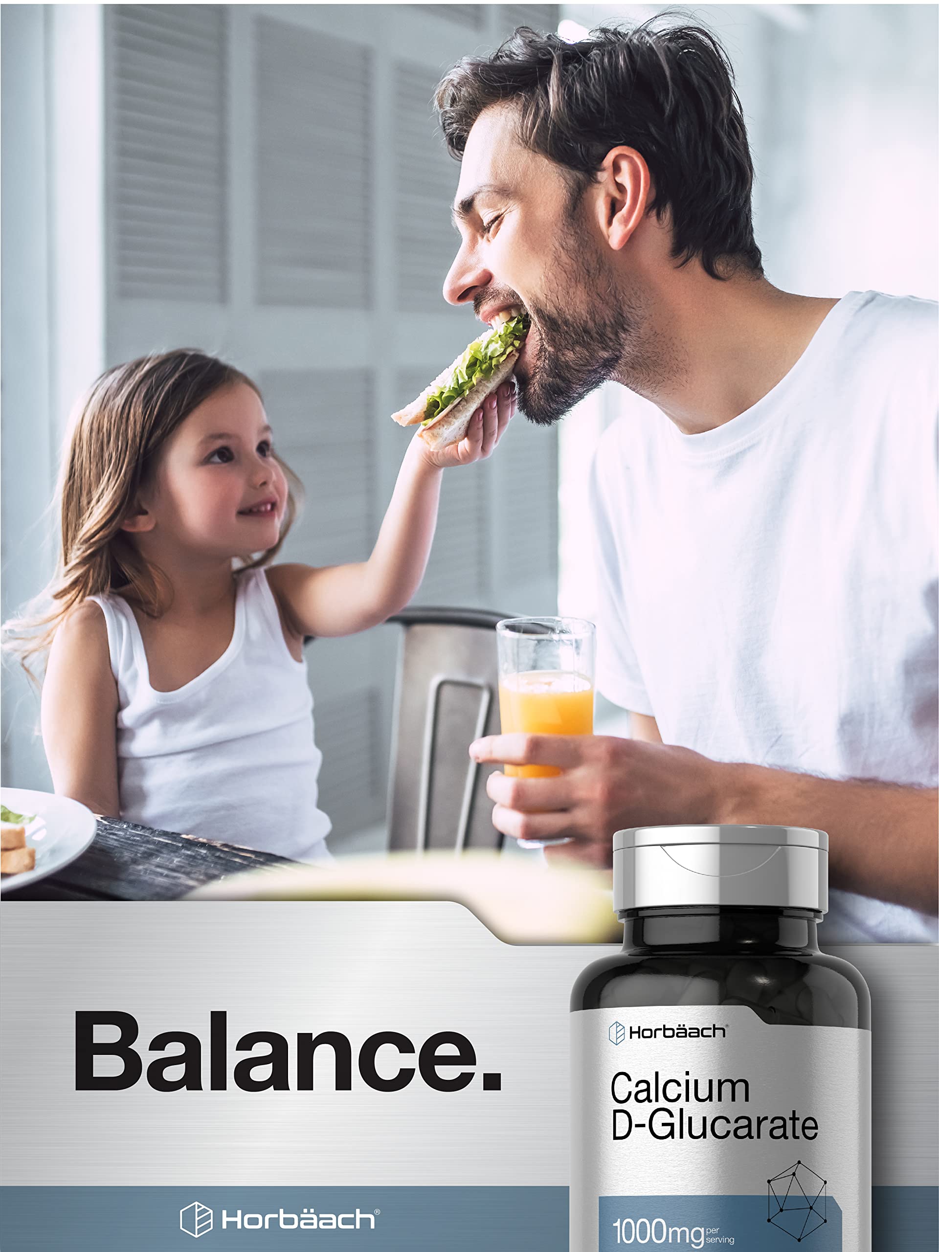 Horbäach Calcium D-Glucarate serving setup ready for daily use.