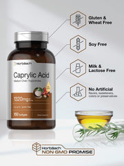 Horbaach Caprylic Acid quick-release softgels for easy daily use