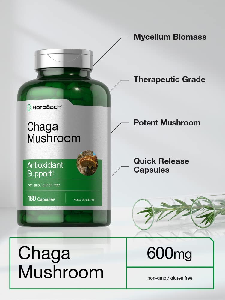 Horbäach Chaga ingredients label highlighting clean formulation