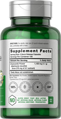 Horbäach chamomile capsules closeup; quick-release capsules for easy nightly calm.