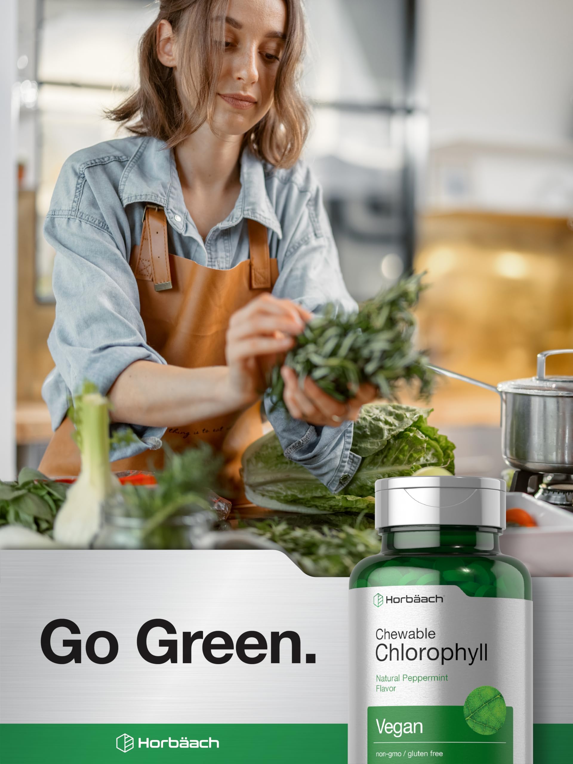 Horbäach Chlorophyll Pills 300 chewables in a large bottle