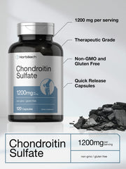 Horbaach Chondroitin Sulfate 1200mg label detail highlighting potency and quality.