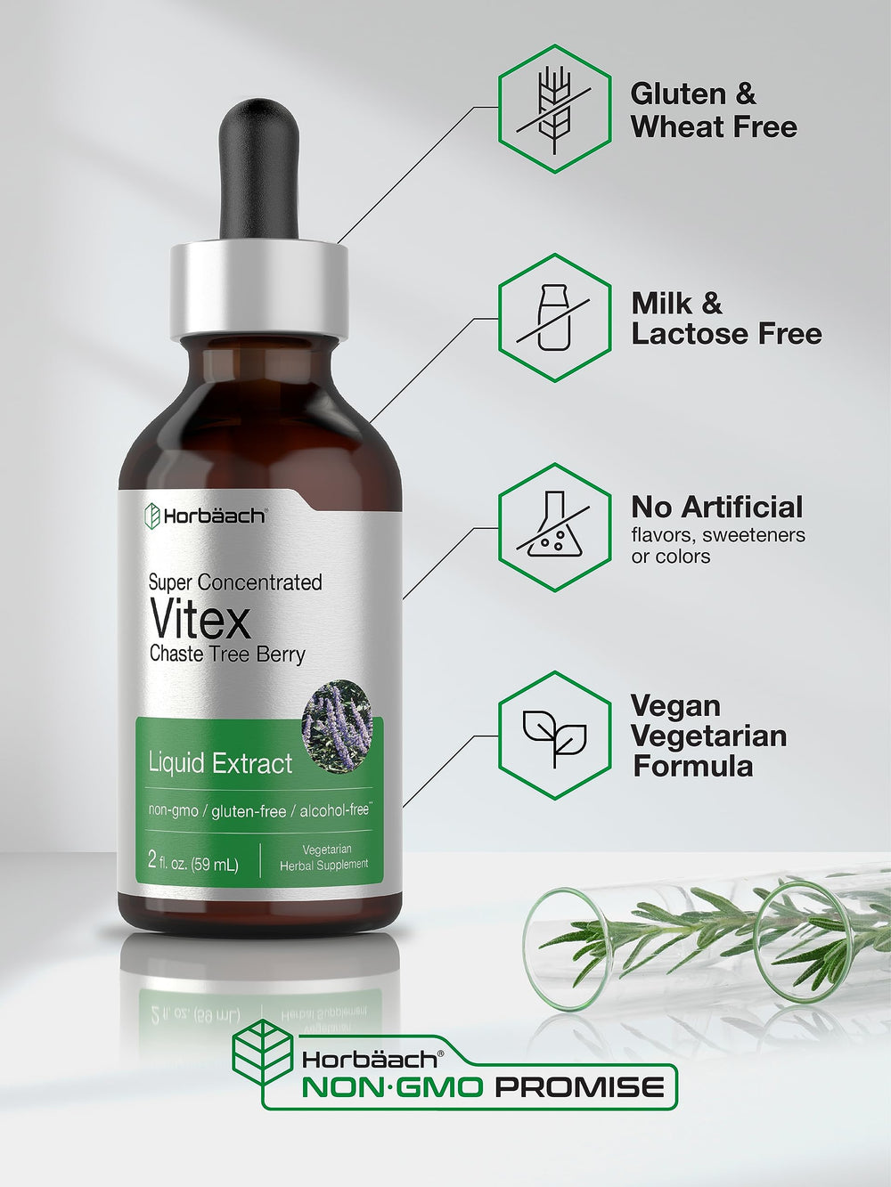 Horbaach concentrated vitex extract pour for convenient daily use