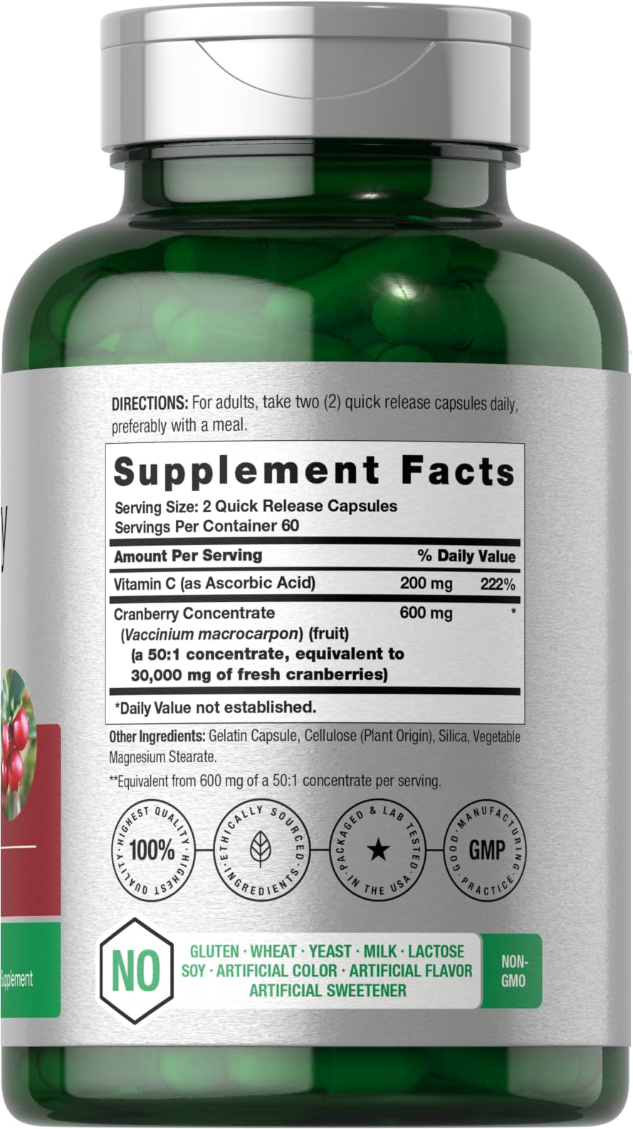 Horbaach Cranberry Concentrate capsules for easy daily supplementation.