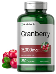 Horbaach Cranberry Pills bottle front view for easy daily wellness support.