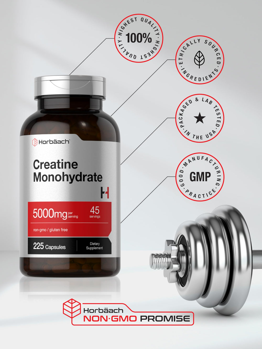 Athlete using Horbäach Creatine Monohydrate during training