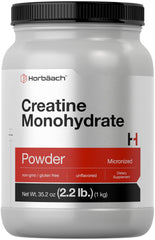 Horbäach Creatine Monohydrate Powder bottle ready for daily workouts.