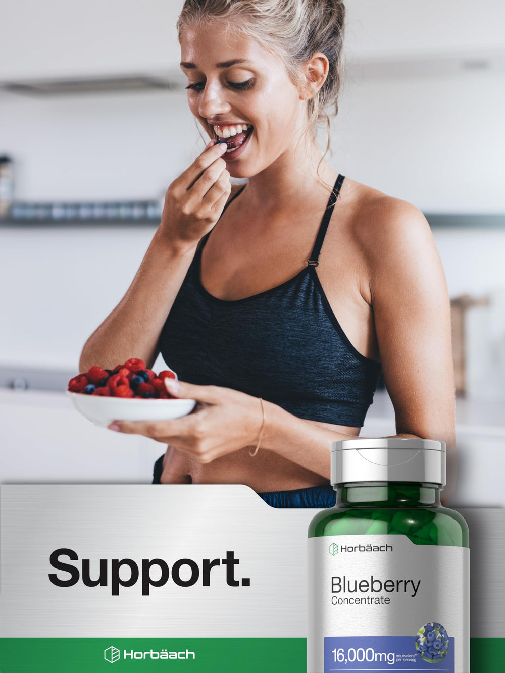 Horbäach daily quick-release capsules ready for on-the-go routine.