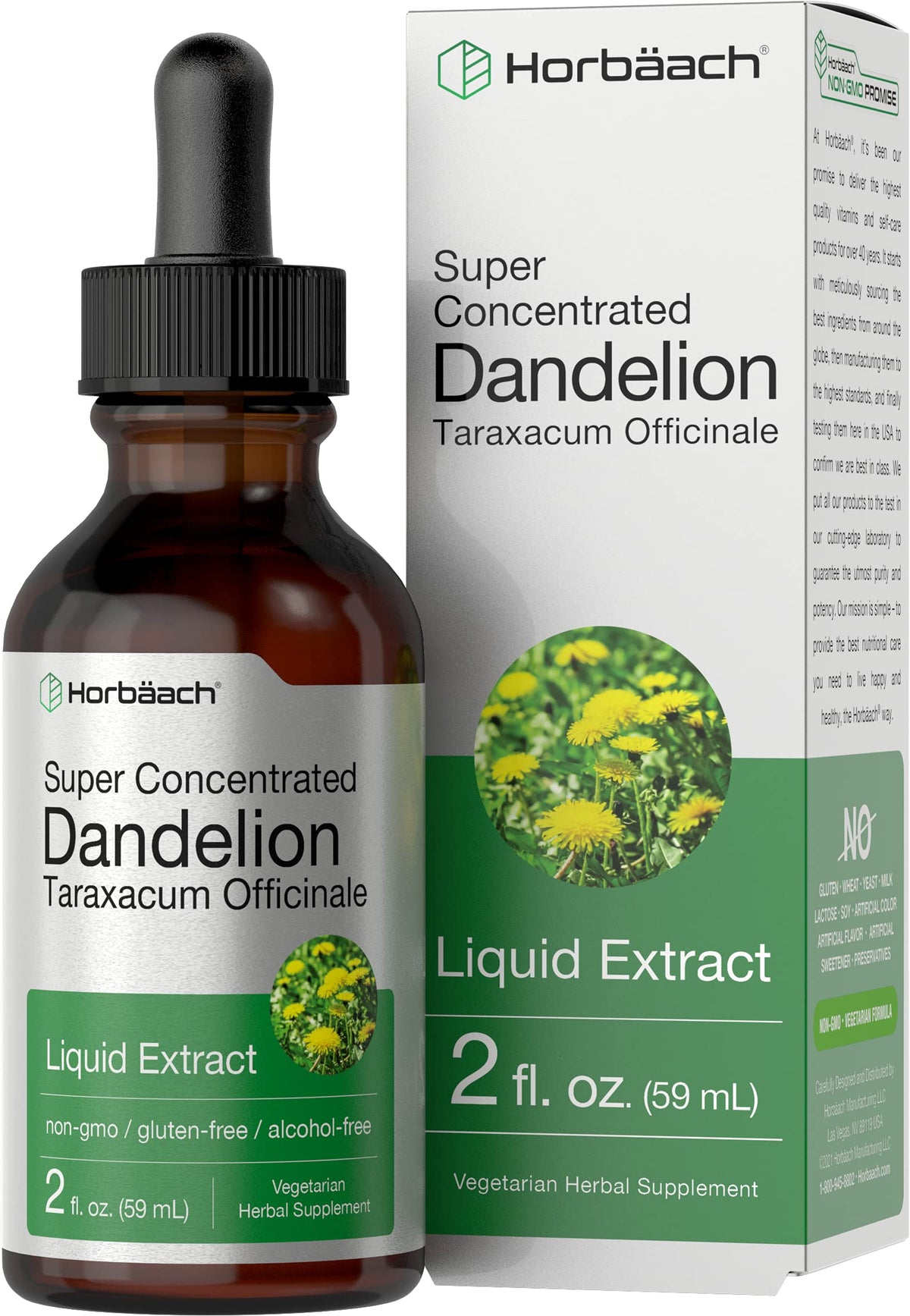 Horbaach Diente de León, extracto en botella para uso diario y pureza constante