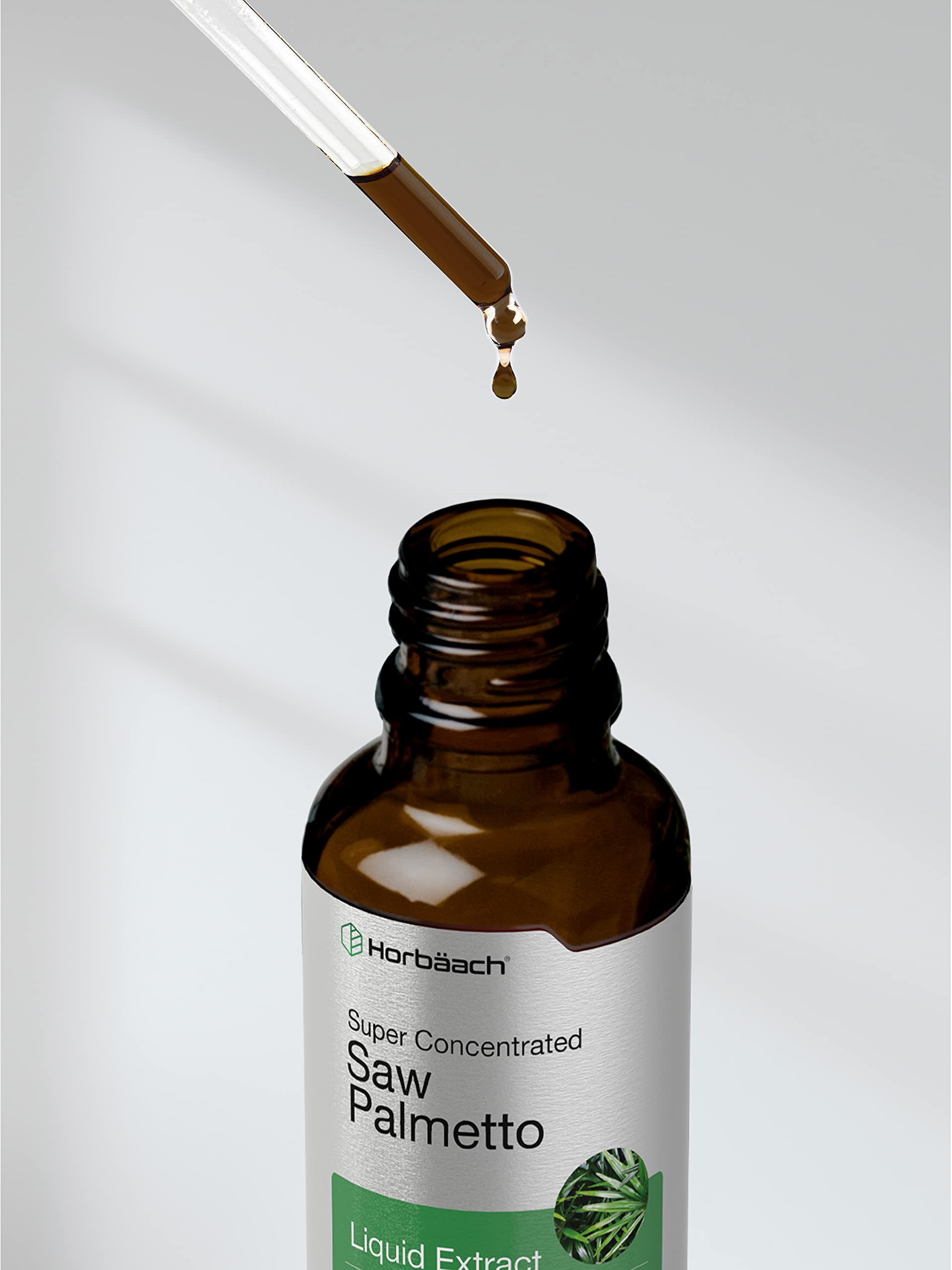 Horbaach dropper dispenses Saw Palmetto extract precisely.