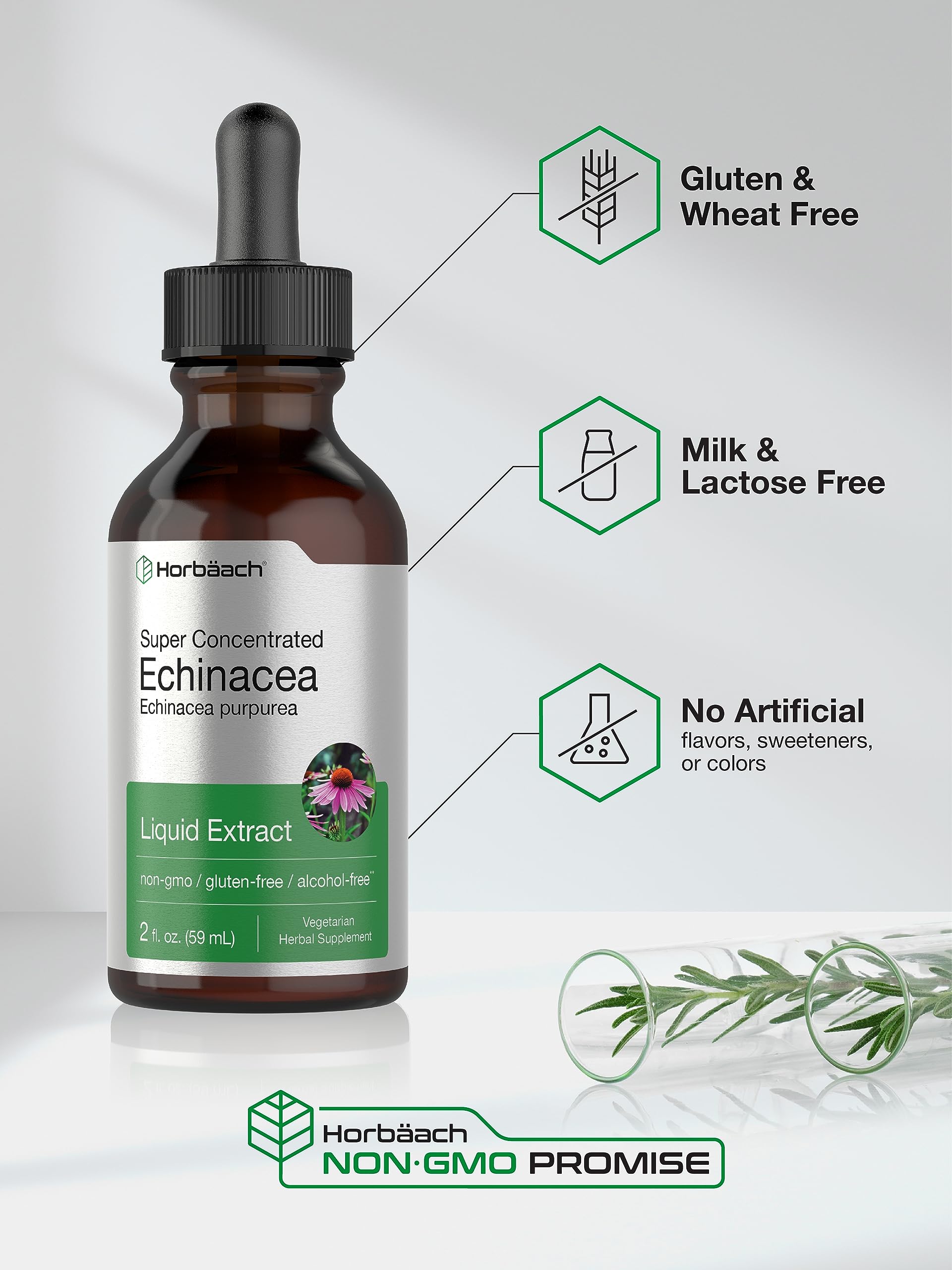 Horbaach Echinacea Drops packaging box on countertop for easy purchase recognition.