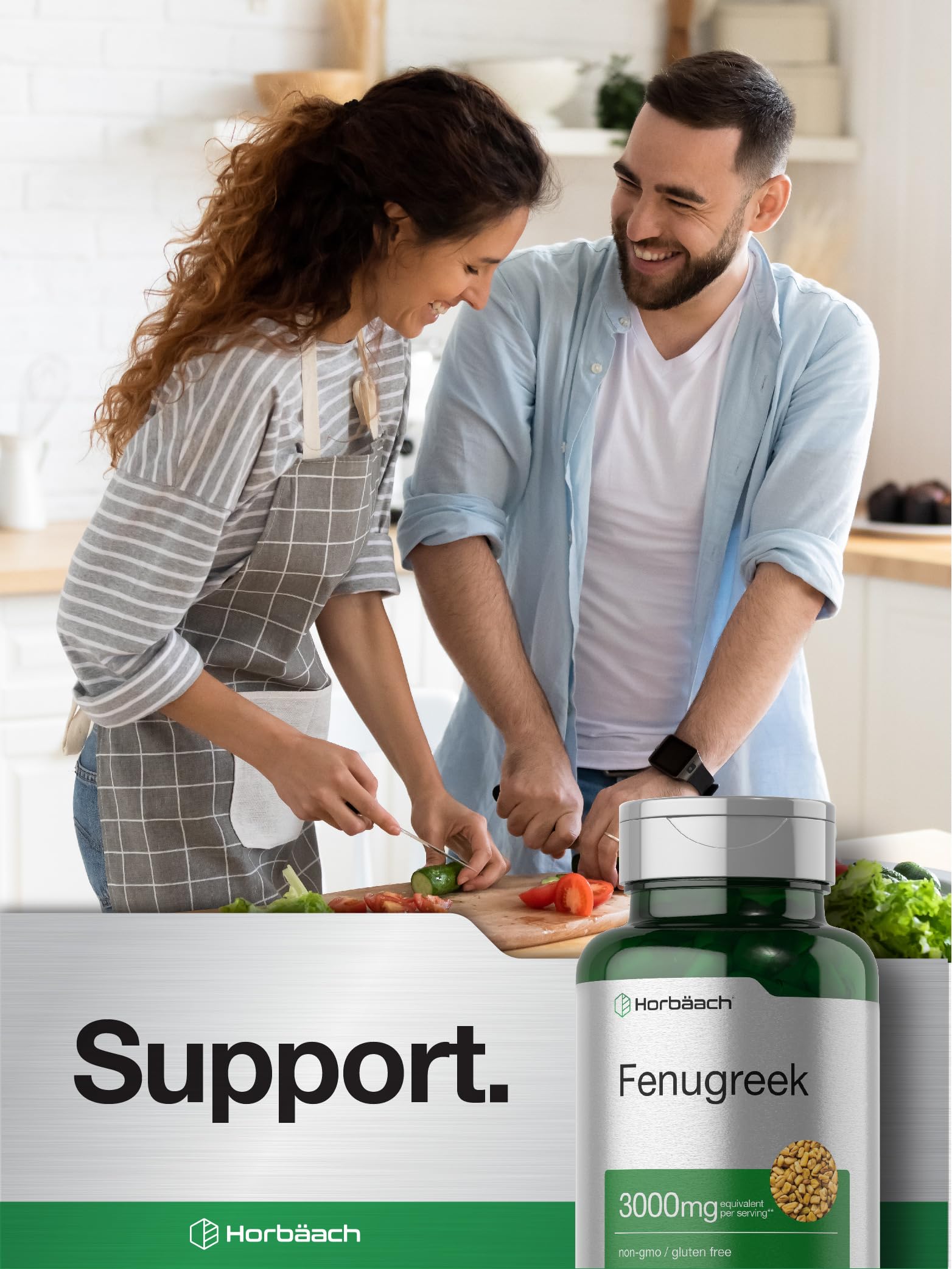 Presentación compacta de Horbäach fenogreco, ideal para llevar.