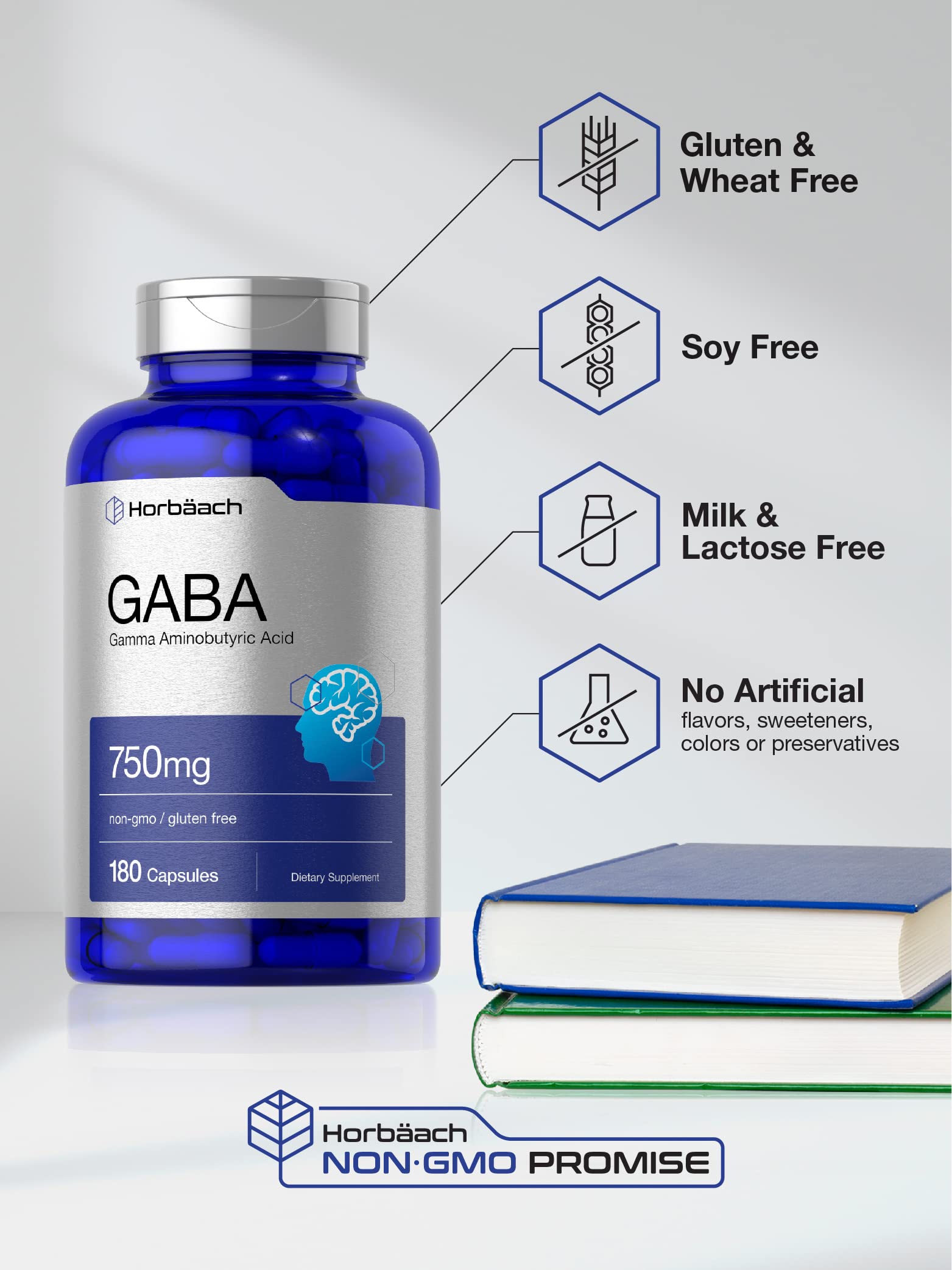 Horbaach GABA 750mg serving dose focuses on a consistent daily routine.