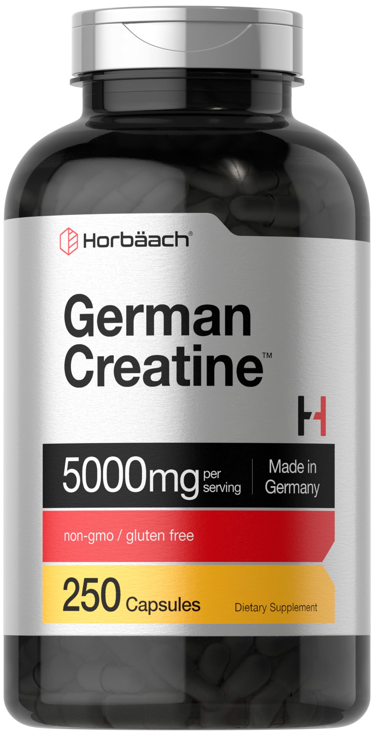 Horbaach German creatine monohydrate powder capsules support athletic performance