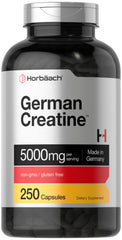 Horbaach German creatine monohydrate powder capsules support athletic performance