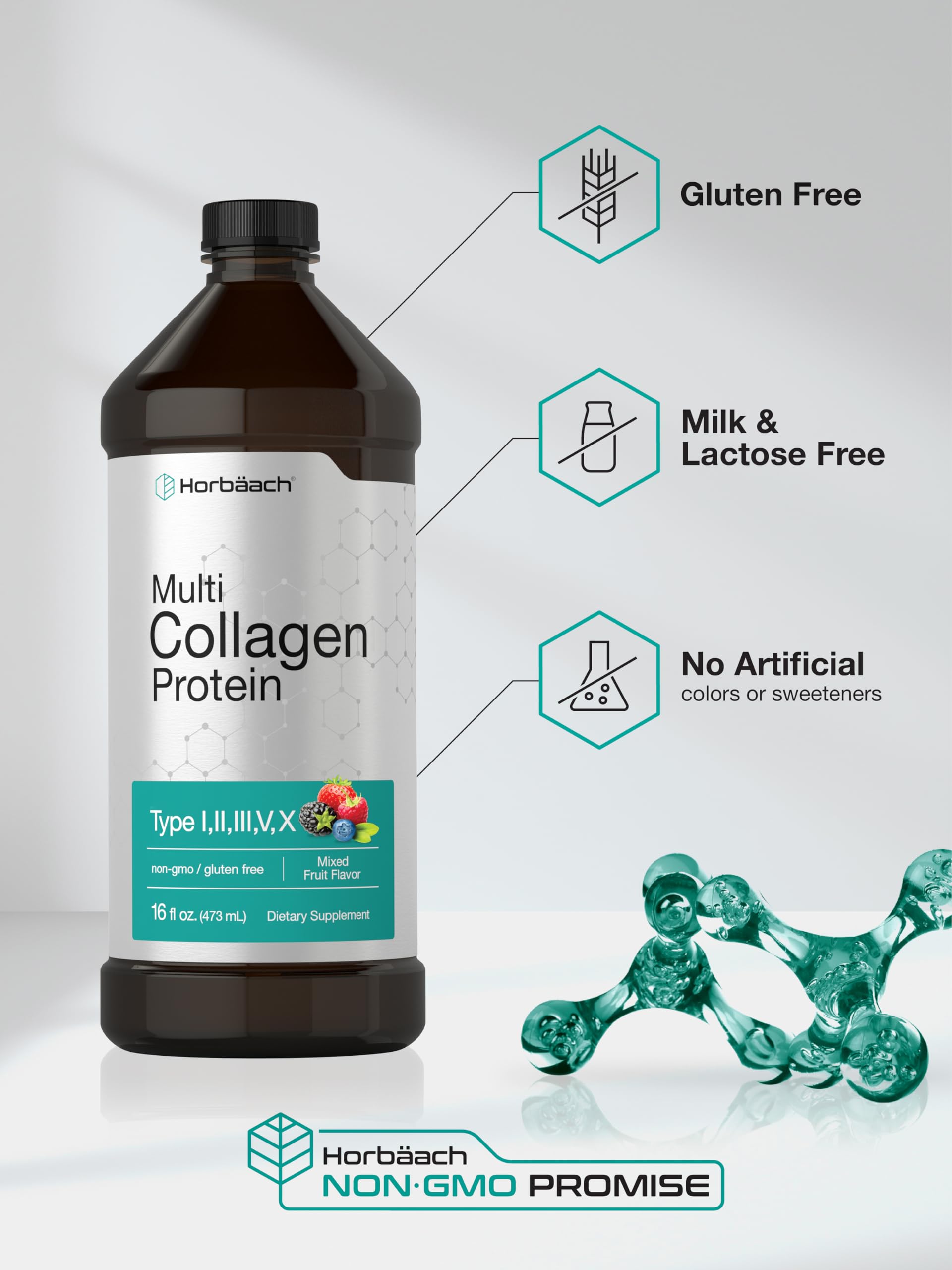 Cold glass with Horbaach collagen shows a refreshing daily ritual.