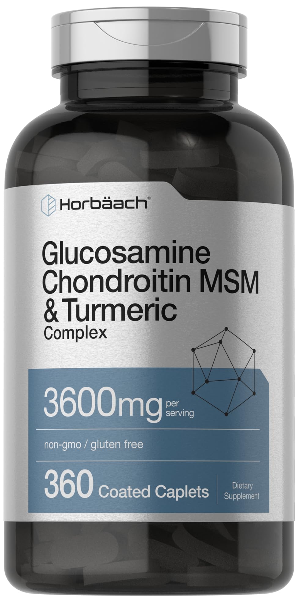Horbäach Glucosamine Chondroitin MSM bottle for daily joint support