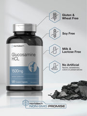 Horbäach Glucosamine HCL gluten-free packaging detail