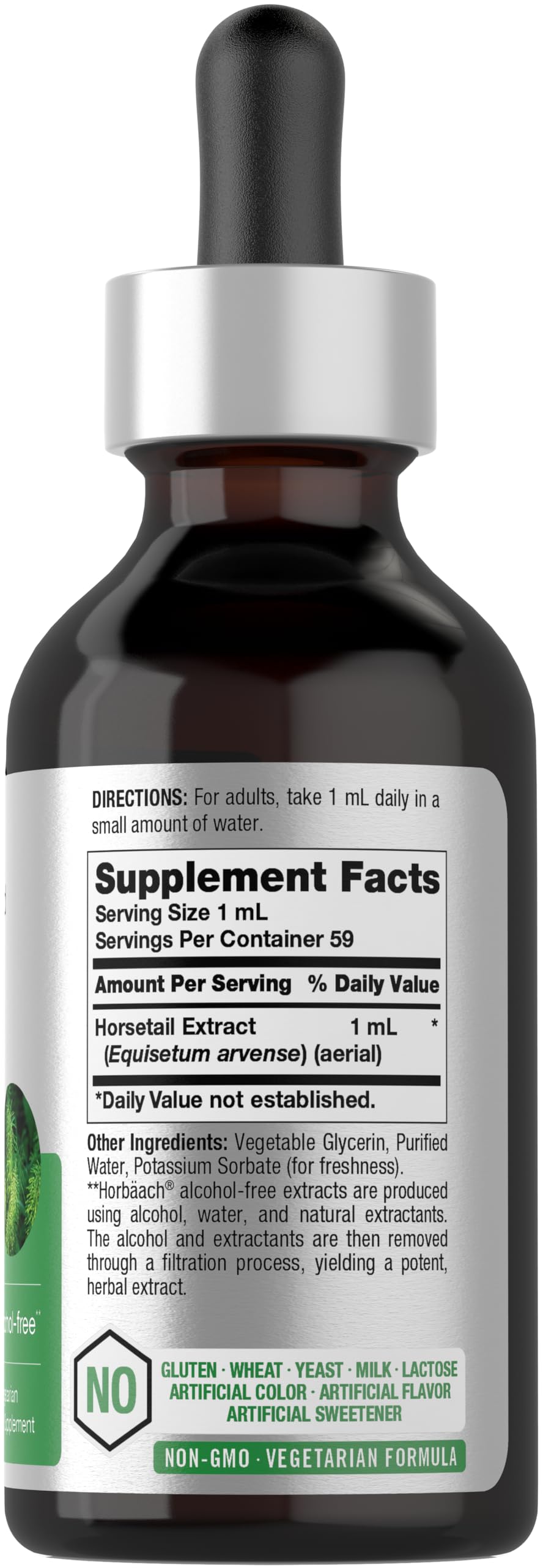 Horbäach Horsetail Liquid Extract dropper for precise measurements in water