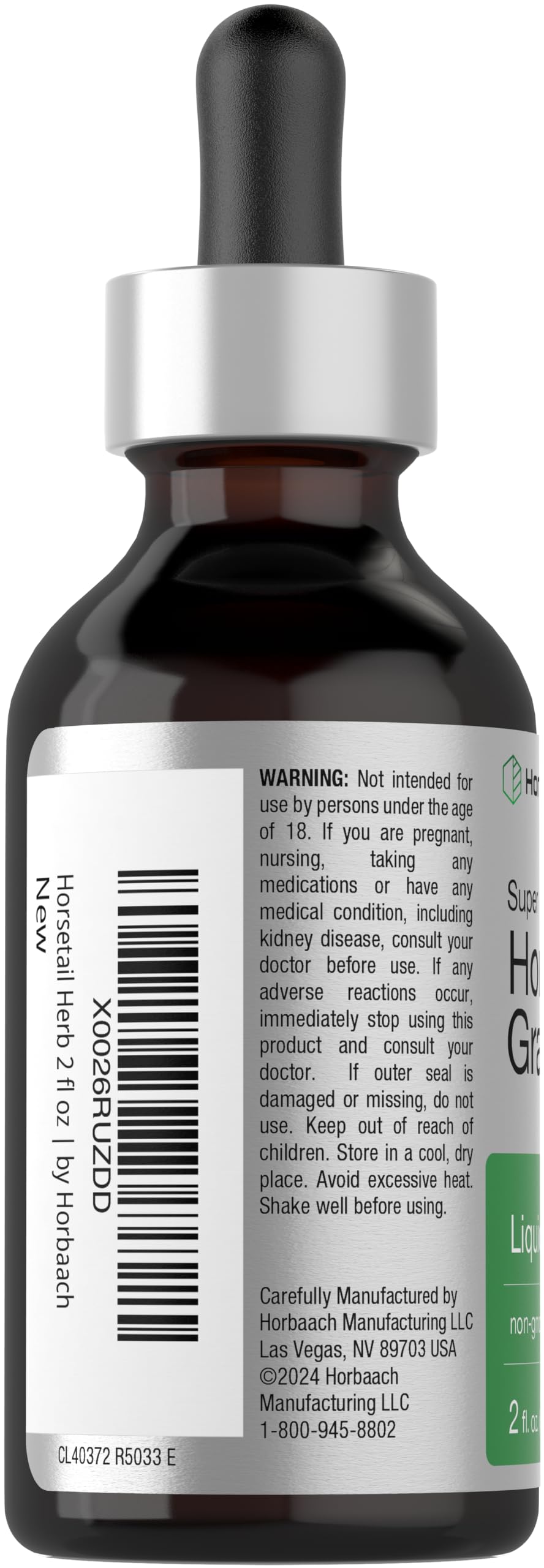 Horbäach Horsetail Liquid Extract pour to mix into beverages