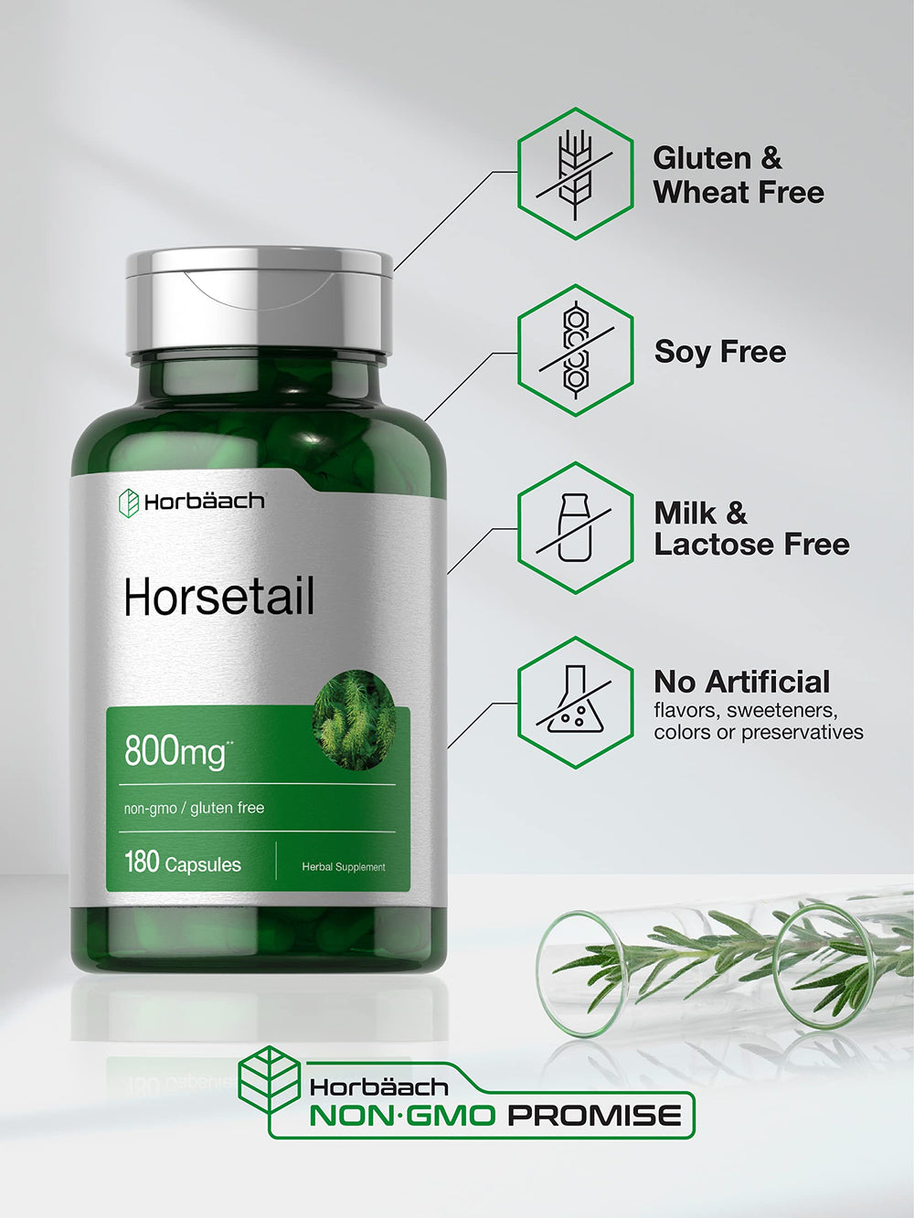 Horbäach Horsetail manufacturing lab scene reinforces trusted formulation and quality control.