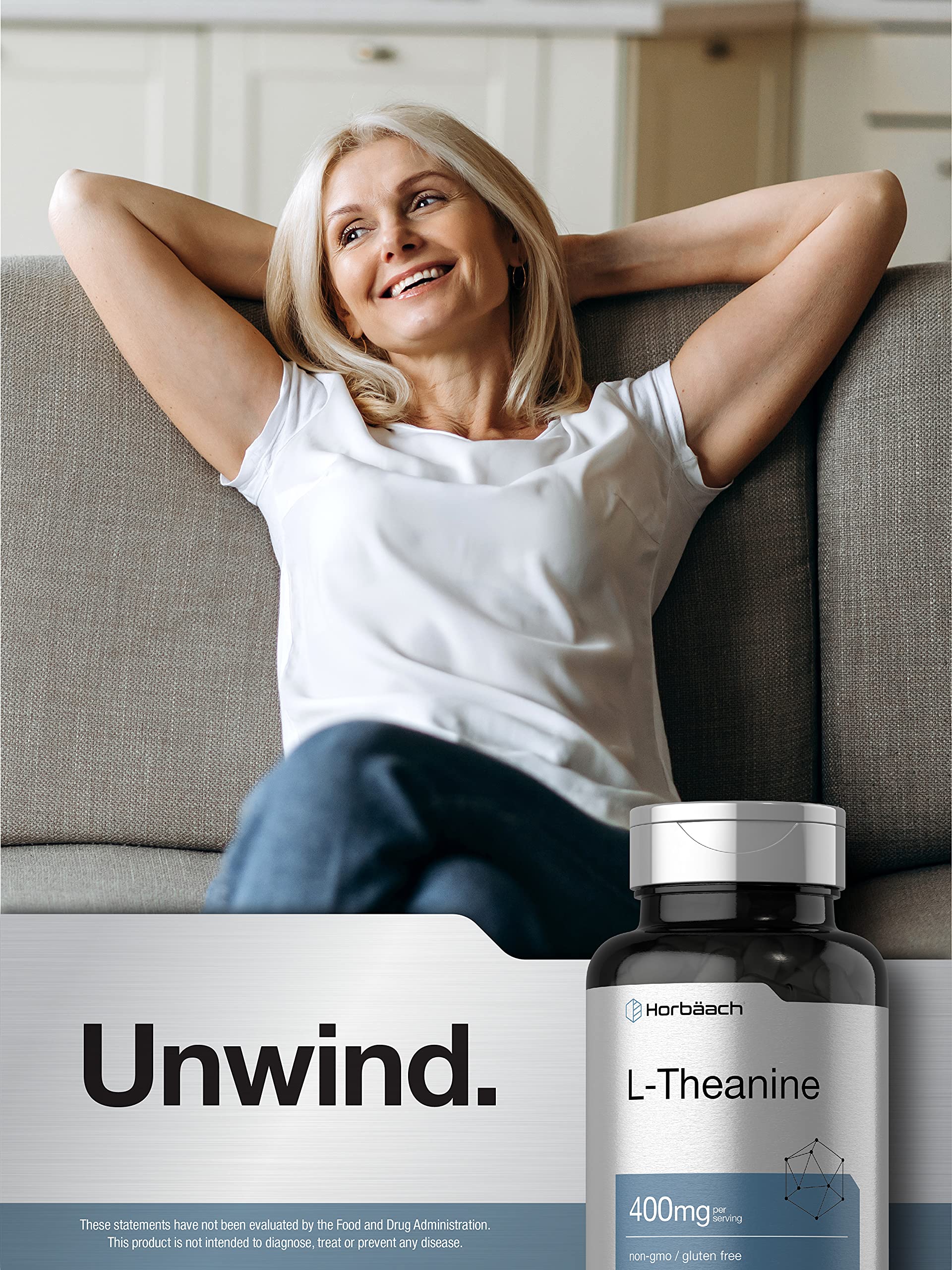 Horbäach L-Theanine non-GMO icon signals trusted ingredients